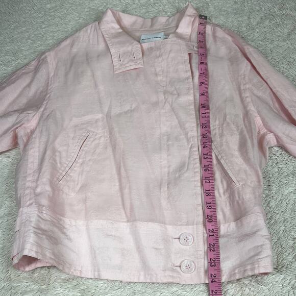 Rebecca Minkoff Zahara Double-Breasted Button Moto Jacket Pink Women's Small - Picture 11 of 12